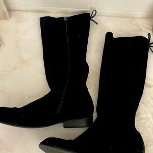 Stuart Weitzman Girls lowland Bow Black Boots